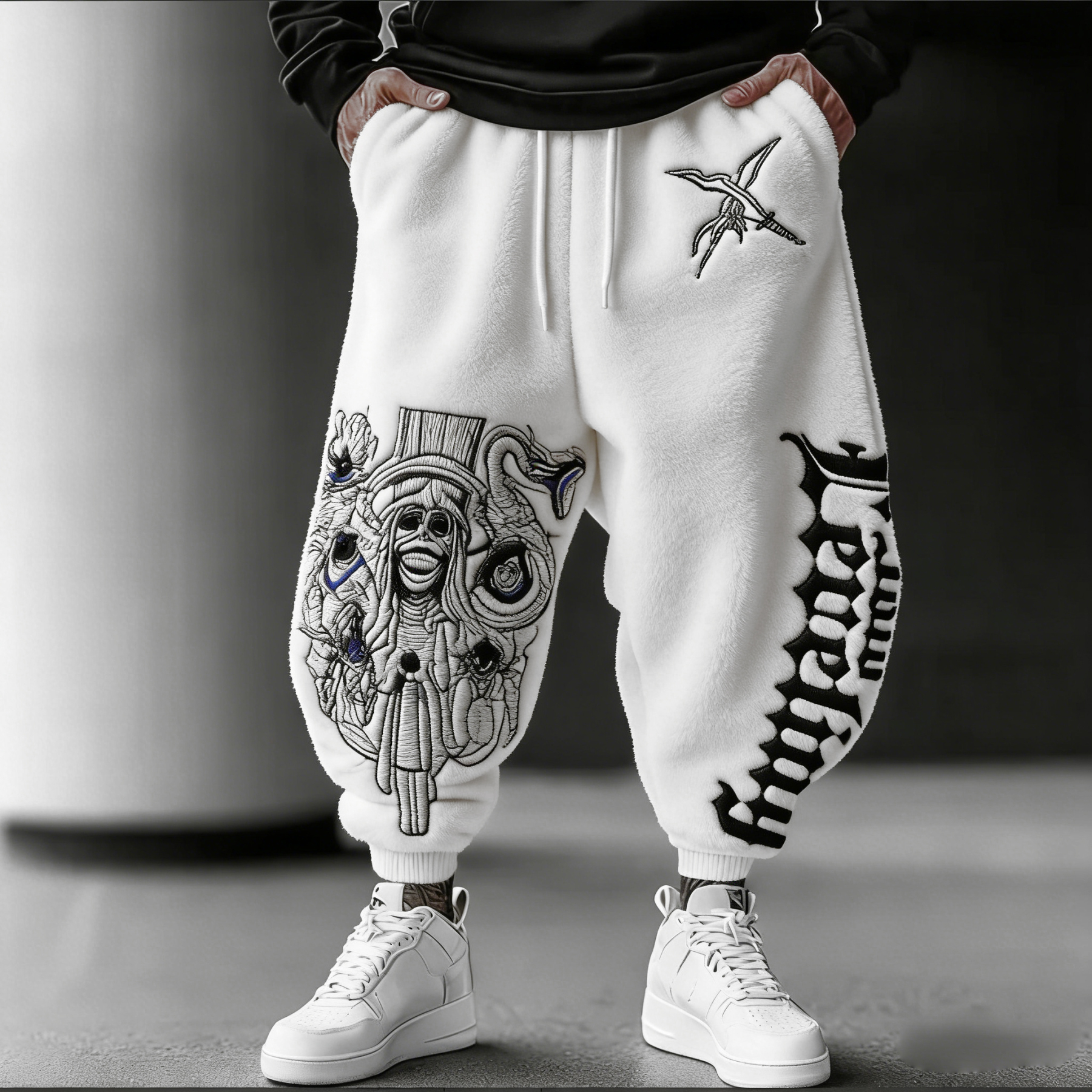 Men Demon Slayer Zenitsu Agatsuma Color-blocked Plush Hoodie