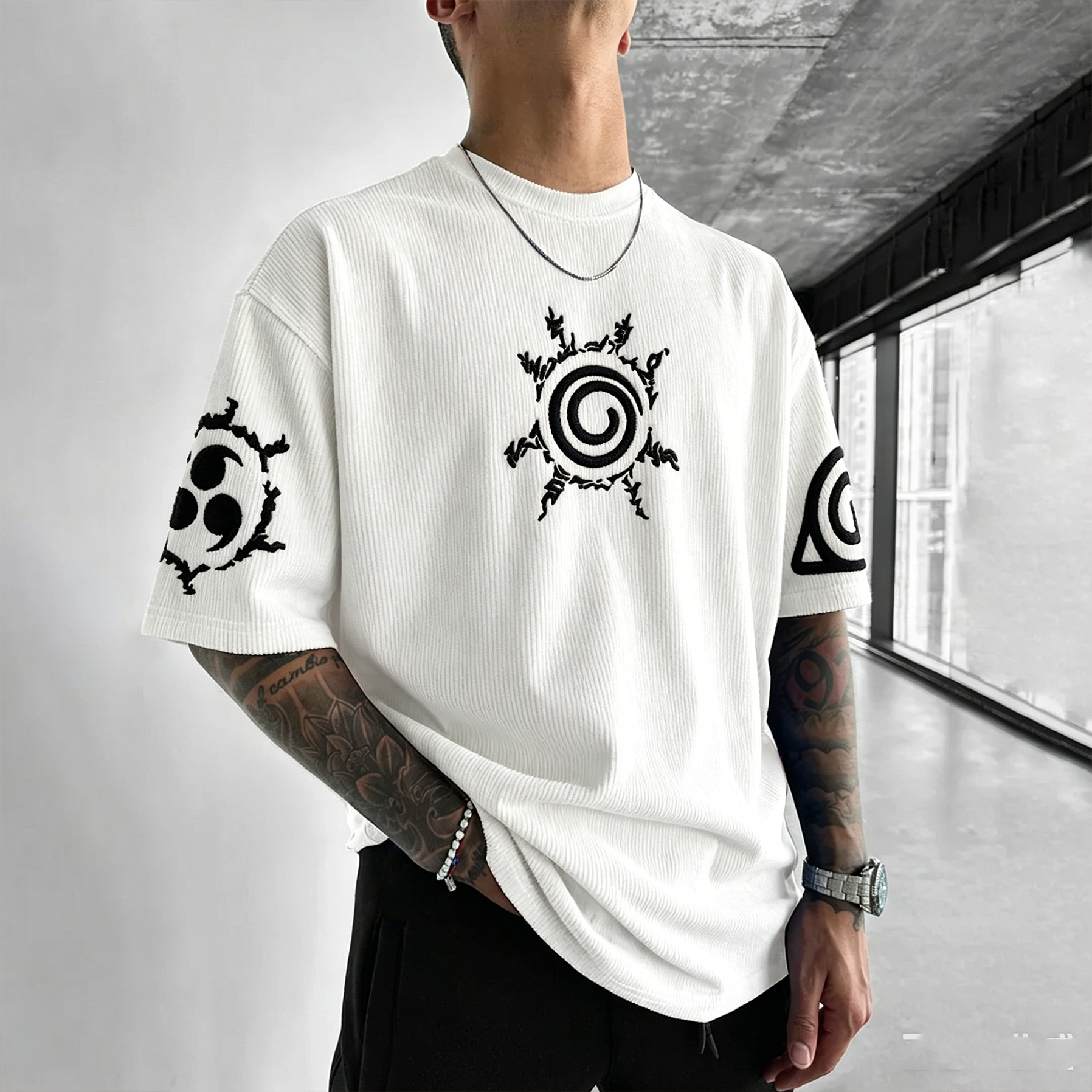 Naruto Anime Vintage Corduroy T-Shirt
