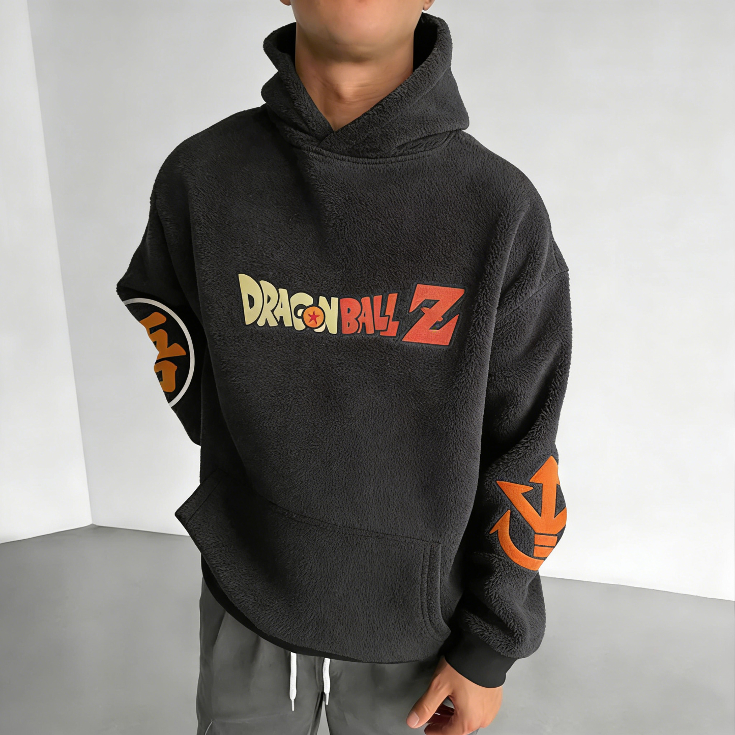 [Copy]Dragon Ball Color Blocked Plush Hoodie