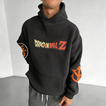 [Copy]Dragon Ball Color Blocked Plush Hoodie