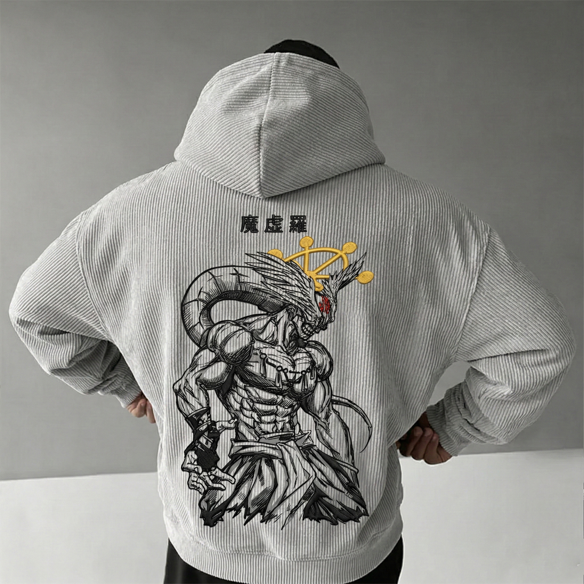 [Copy]Geto Suguru Geto Suguru Jujutsu Kaisen Foam Print Corduroy Hoodie