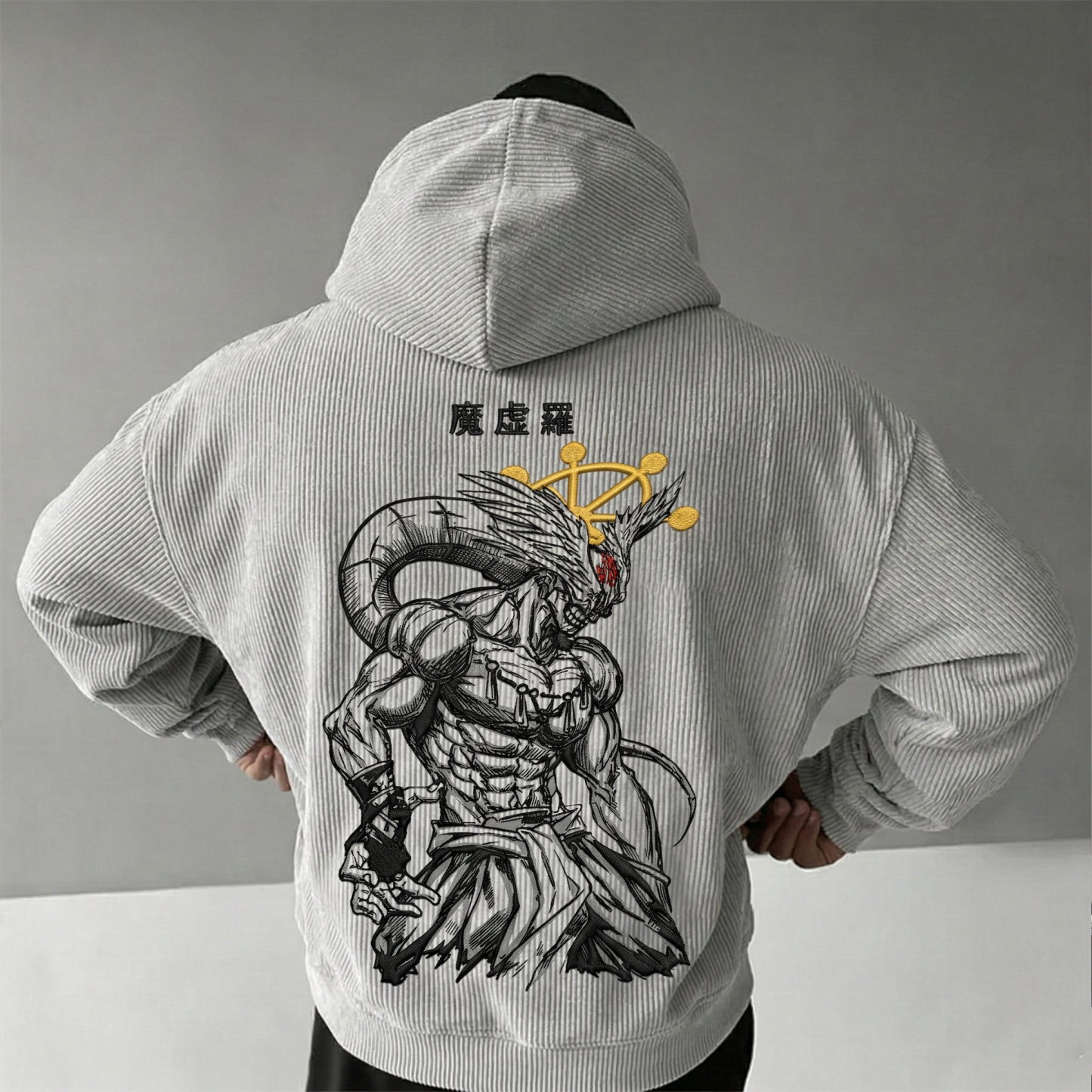 [Copy]Geto Suguru Geto Suguru Jujutsu Kaisen Foam Print Corduroy Hoodie