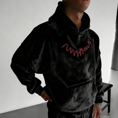 naruto Color Blocked Plush Hoodie