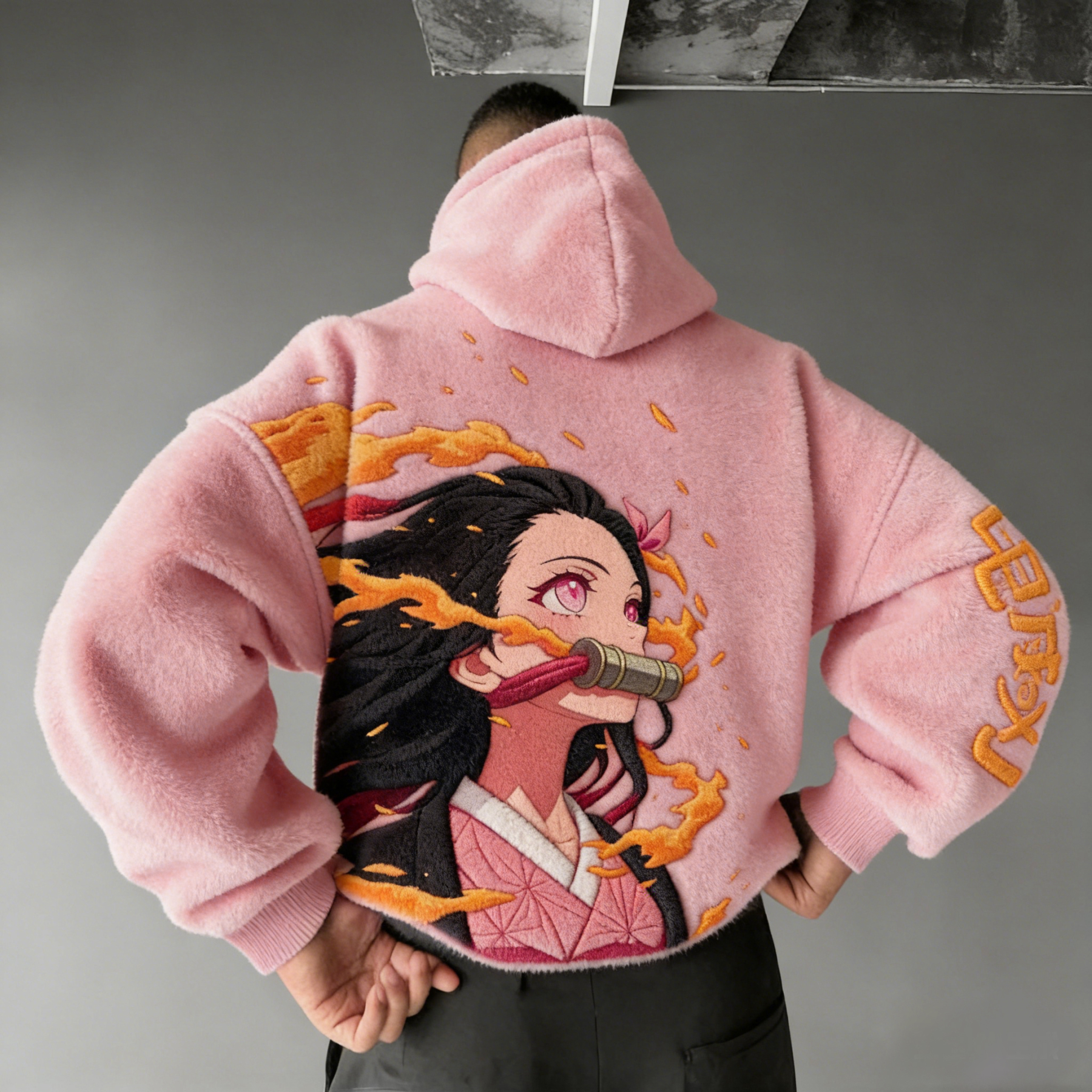 Men's Demon Slayer: Kimetsu no Yaiba Tanjiro Kamado Color-blocked Plus