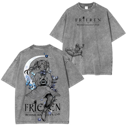 Frieren: Beyond Journey's End Vintage Washed T-shirt/Crewneck/Hoodie