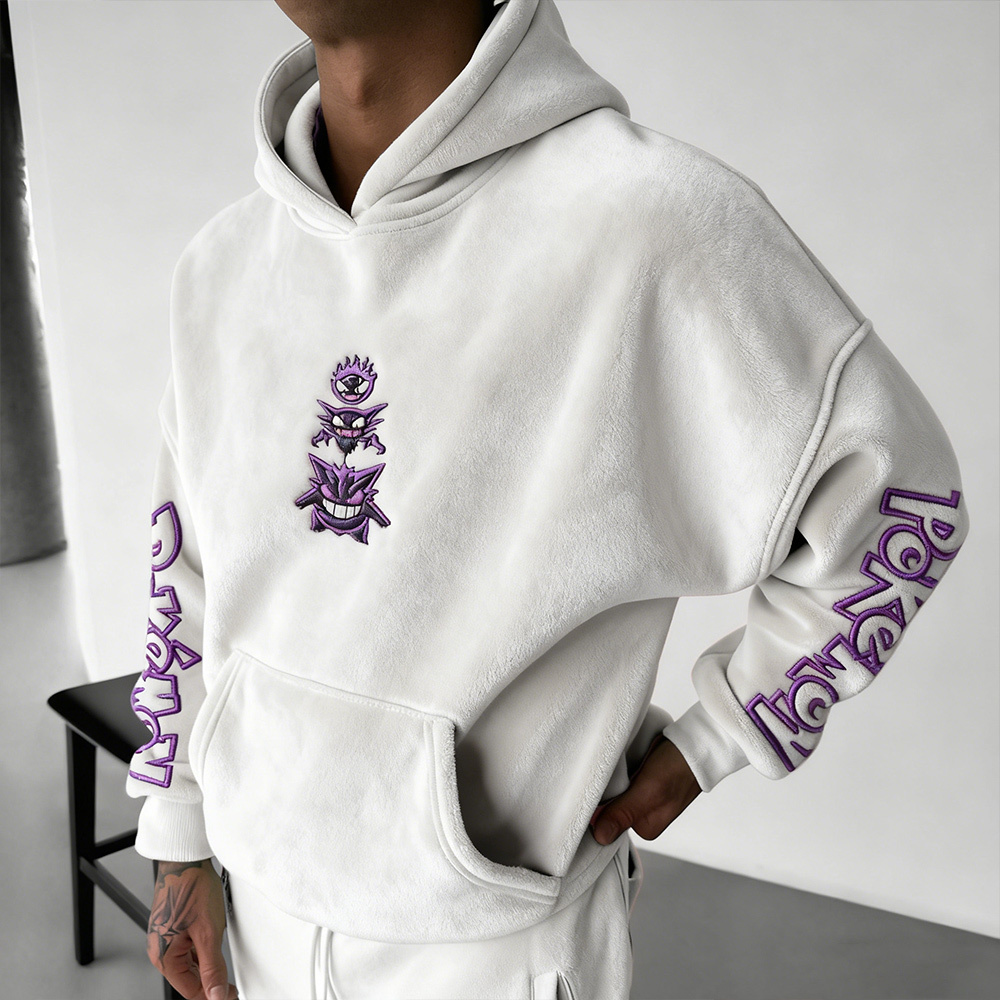 Pokémon   Color Blocked Suede Hoodie
