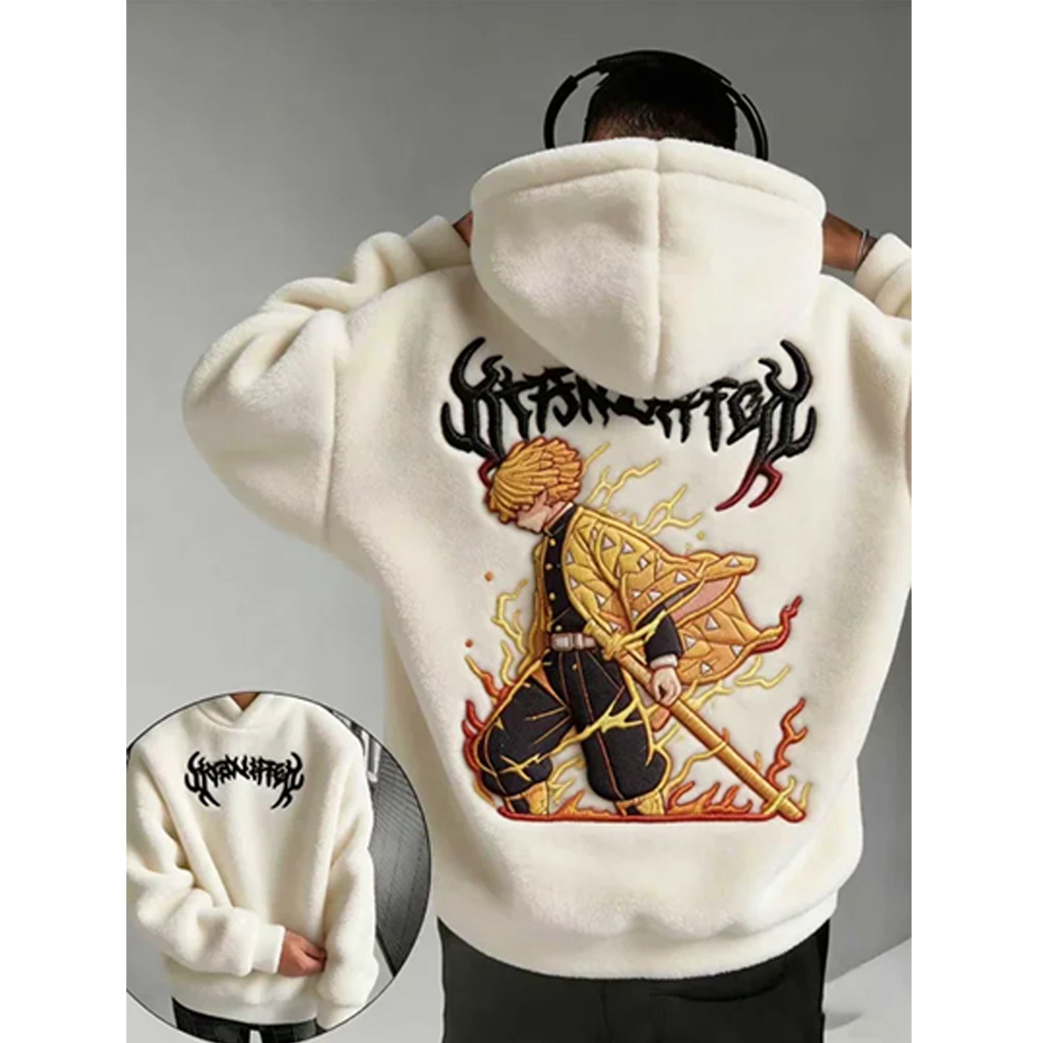 Demon Slayer Zenitsu Agatsuma Vintage Anime Hoodie