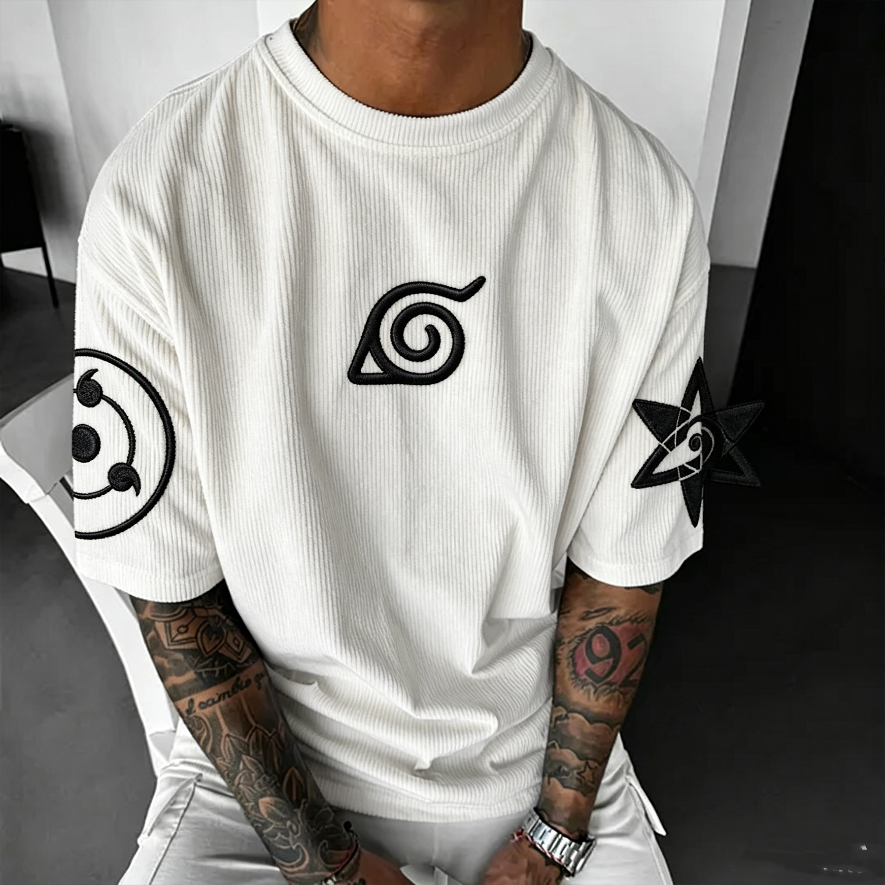 Naruto Anime Vintage Corduroy T-Shirt