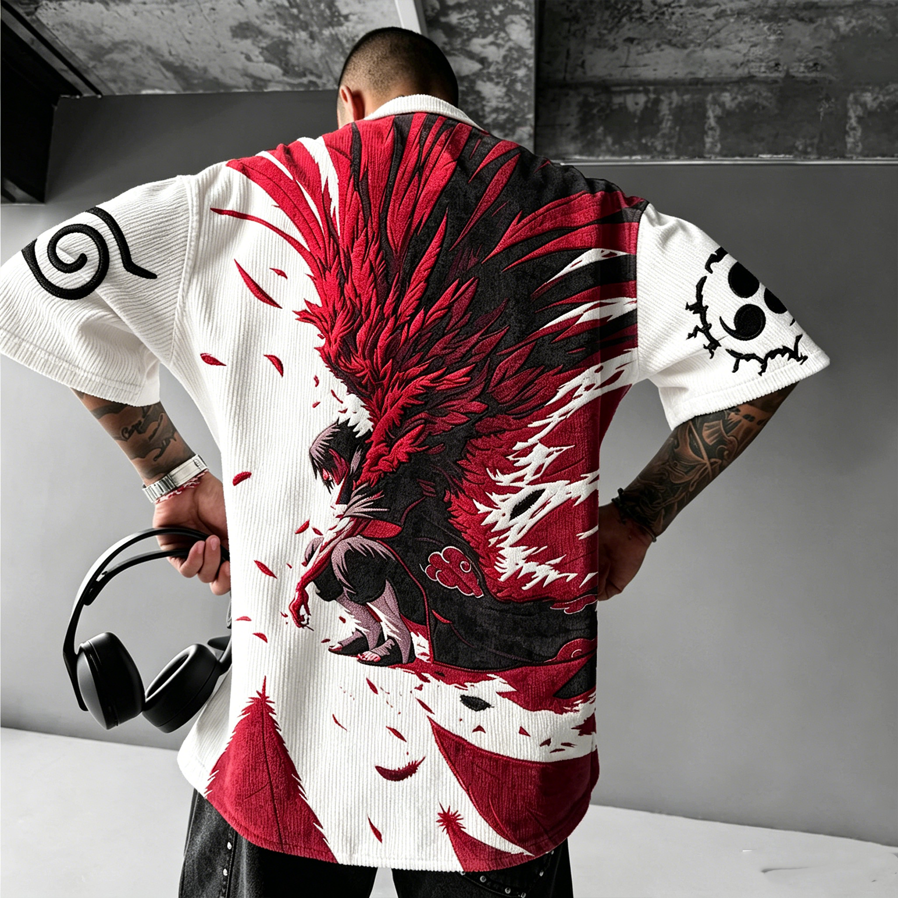 Naruto Anime Vintage Corduroy T-Shirt