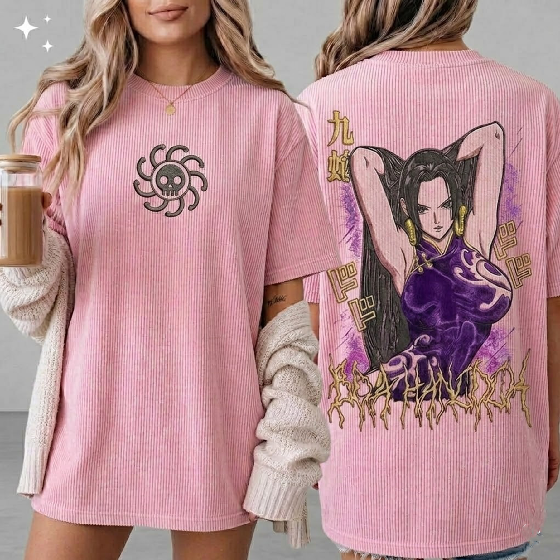 One Piece Anime Vintage Corduroy T-Shirt