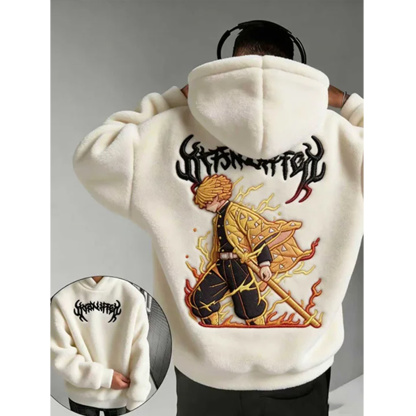 Demon Slayer Zenitsu Agatsuma Vintage Anime Hoodie