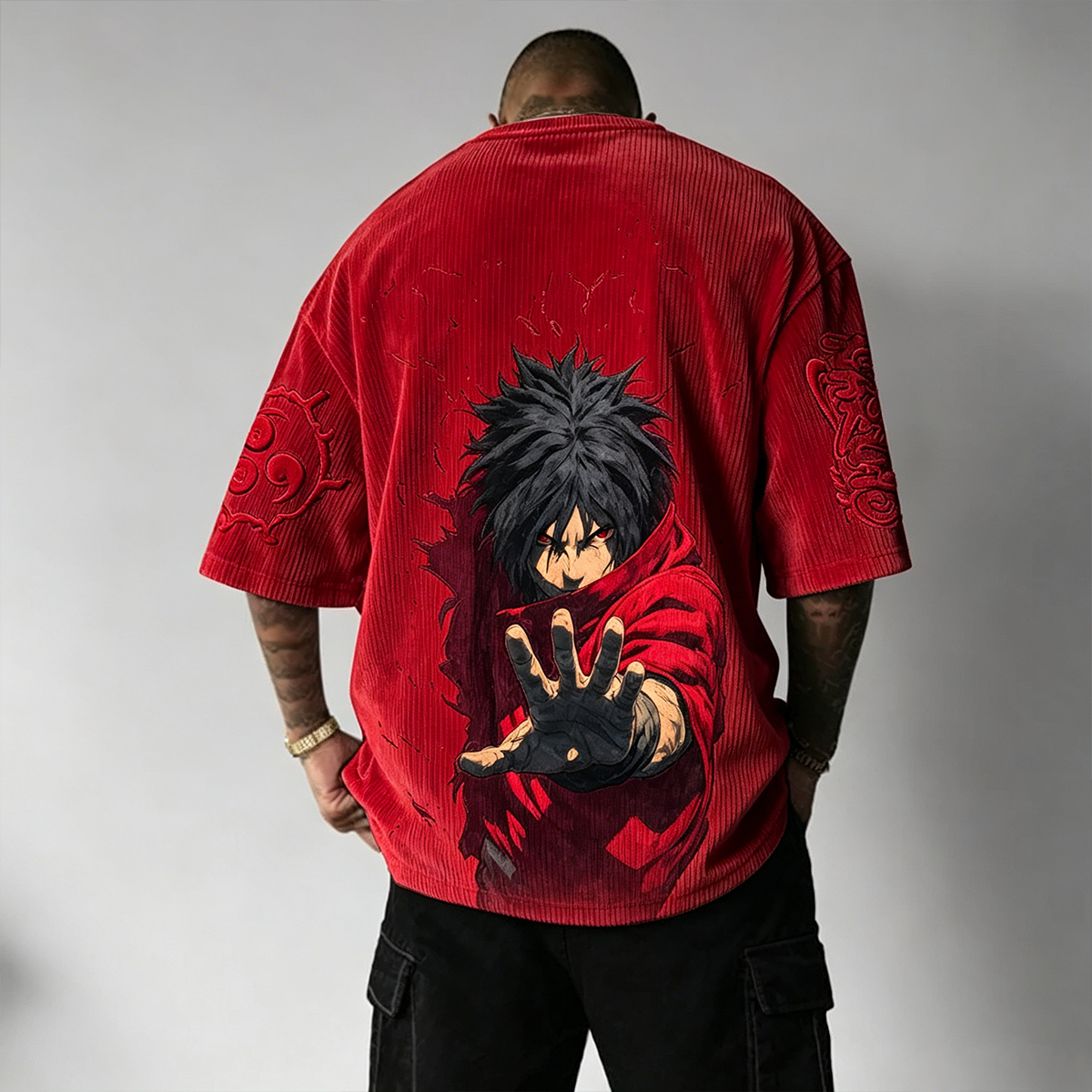 Uchiha Madara Naruto Vintage Corduroy T-Shirt
