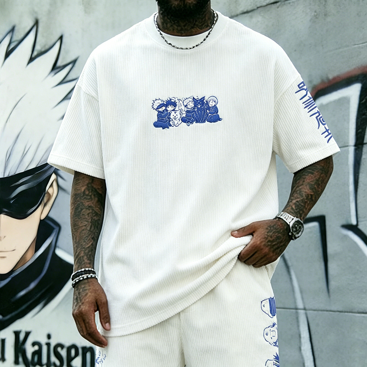Jujutsu Kaisen Vintage Corduroy T-Shirt