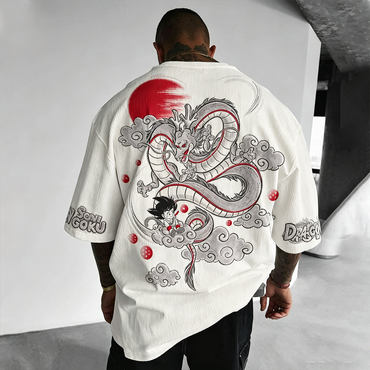 Dragon Ball Anime Vintage Waffle Knit T-Shirt