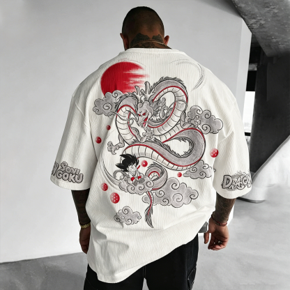 Dragon Ball Anime Vintage Waffle Knit T-Shirt