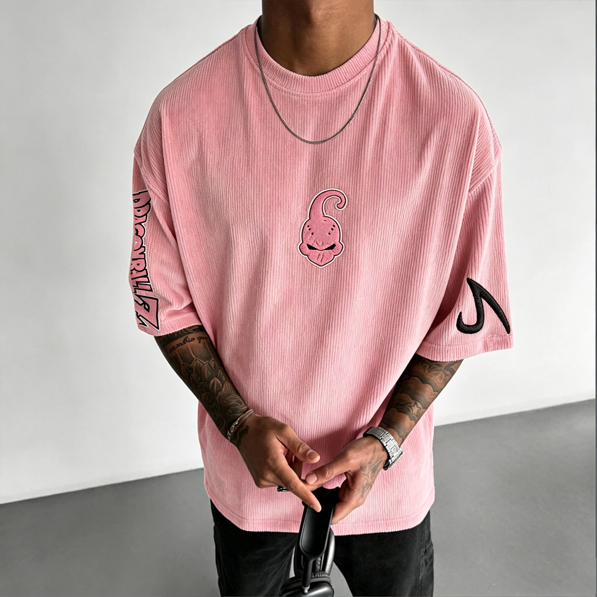 Dragon Ball Anime-Inspired Vintage Waffle Knit T-Shirt