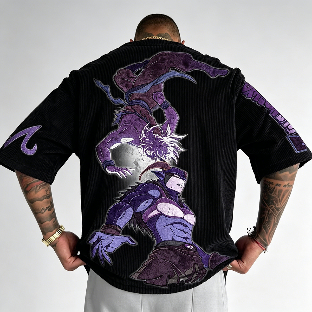 Dragon Ball Anime-Inspired Vintage Waffle Knit T-Shirt