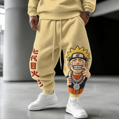 Naruto Color-blocked Plush Hoodie