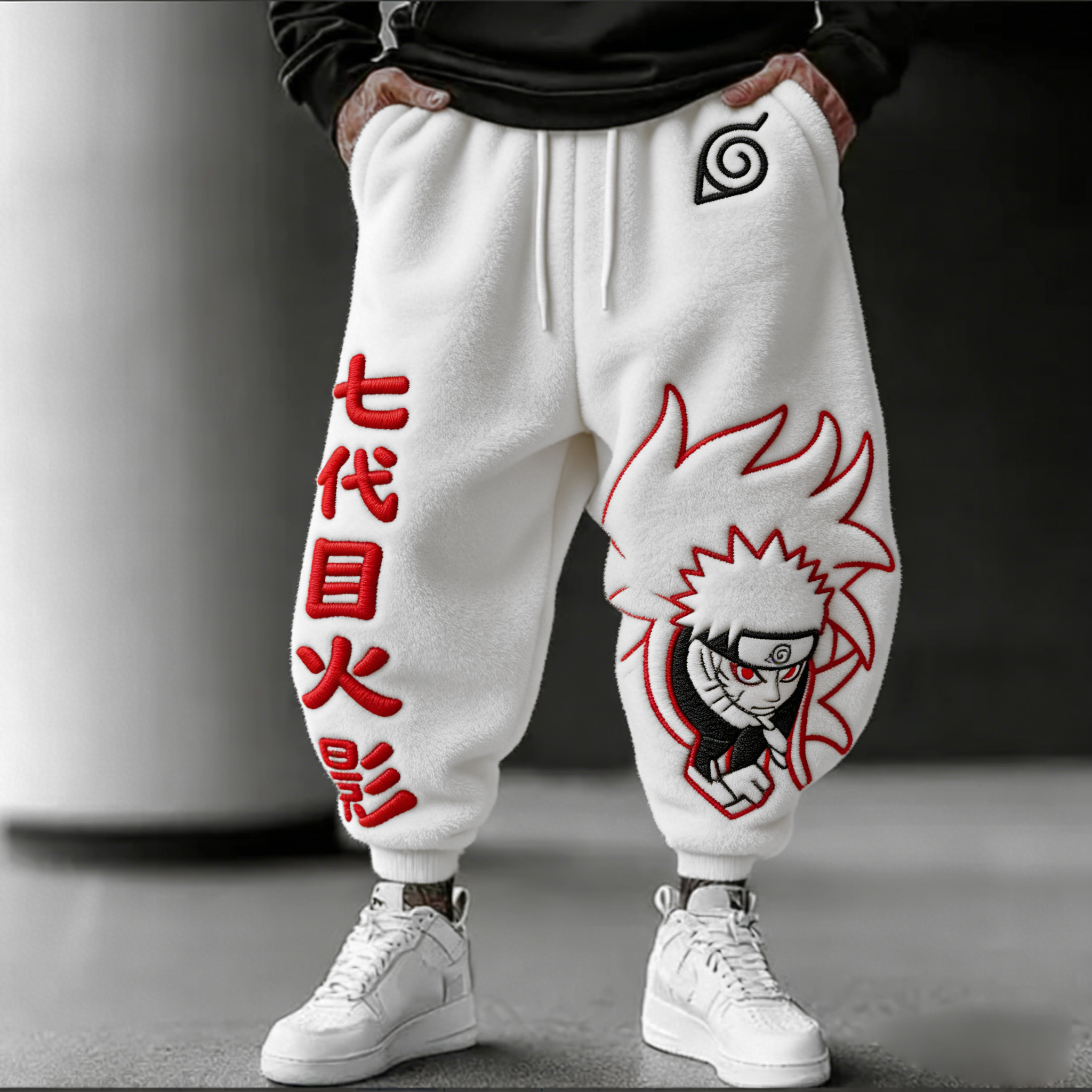 Naruto Color-blocked Plush Hoodie