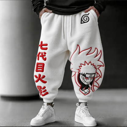 Naruto Color-blocked Plush Hoodie