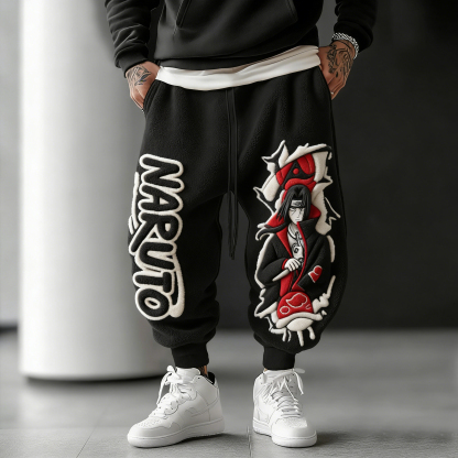 Naruto Itachi Uchiha Color-blocked Plush Hoodie