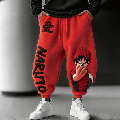Naruto Gaara Color-blocked Plush Hoodie