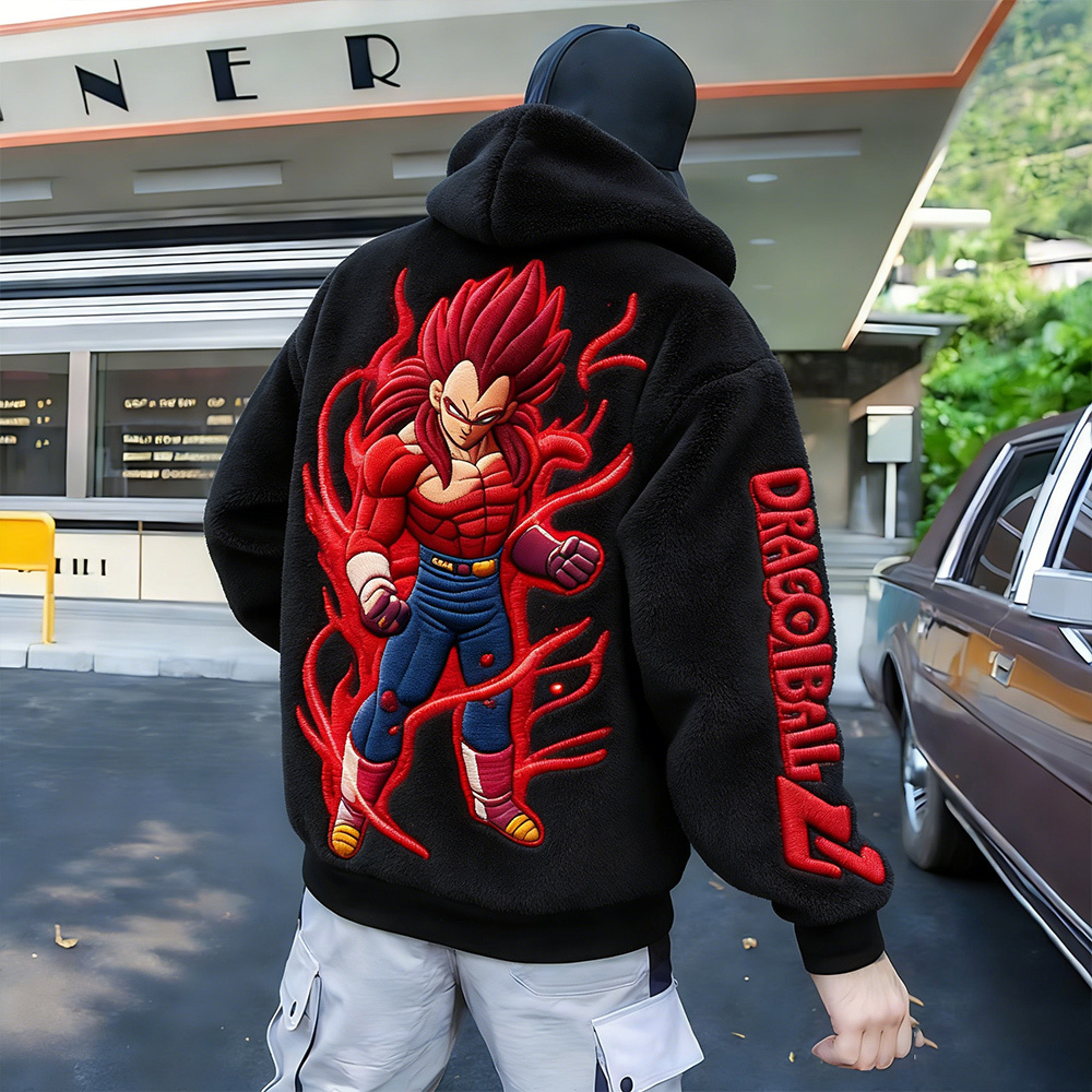 Dragon Ball Color Blocked Plush Hoodie