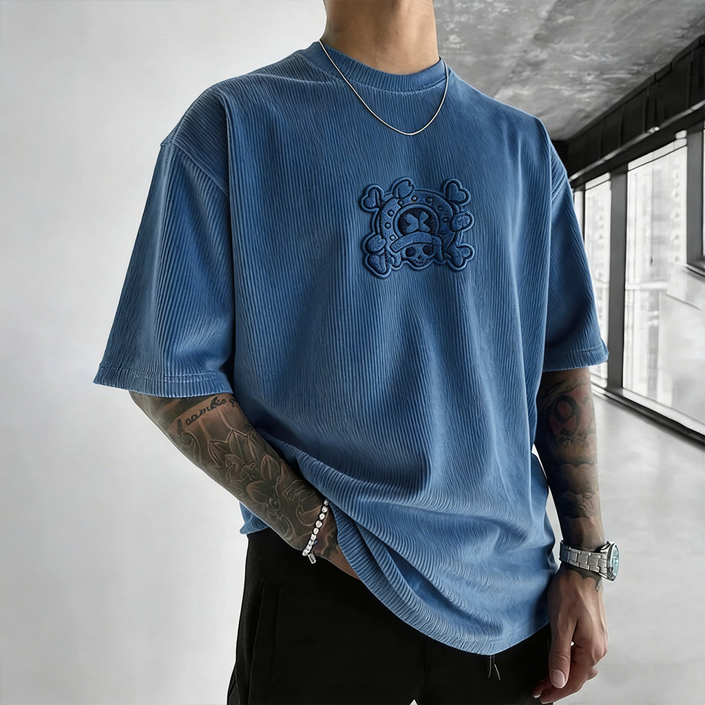 ONE PIECE Unisex Anime Inspired Vintage Corduroy T-Shirt