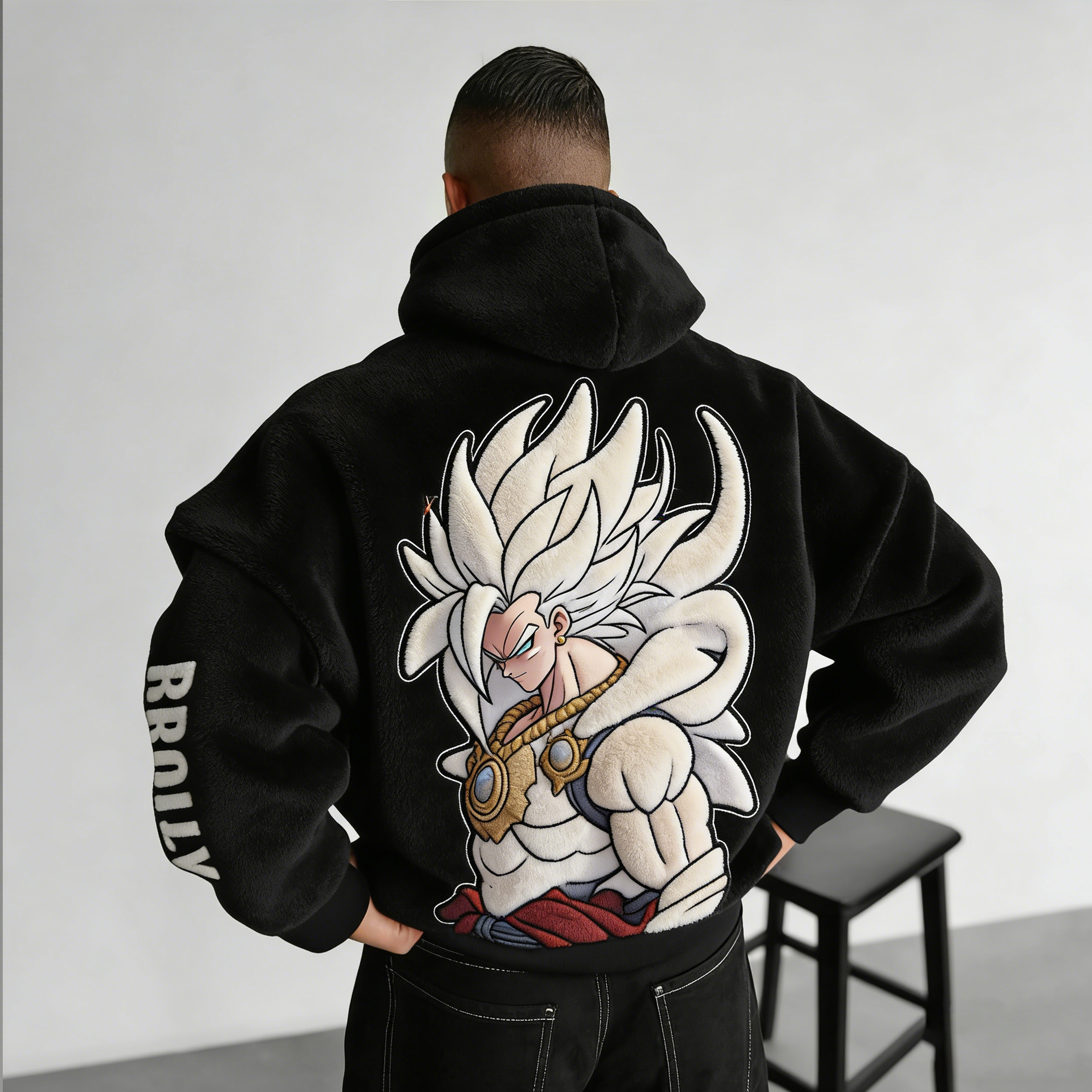 Dragon Ball Color-blocked Plush Hoodie