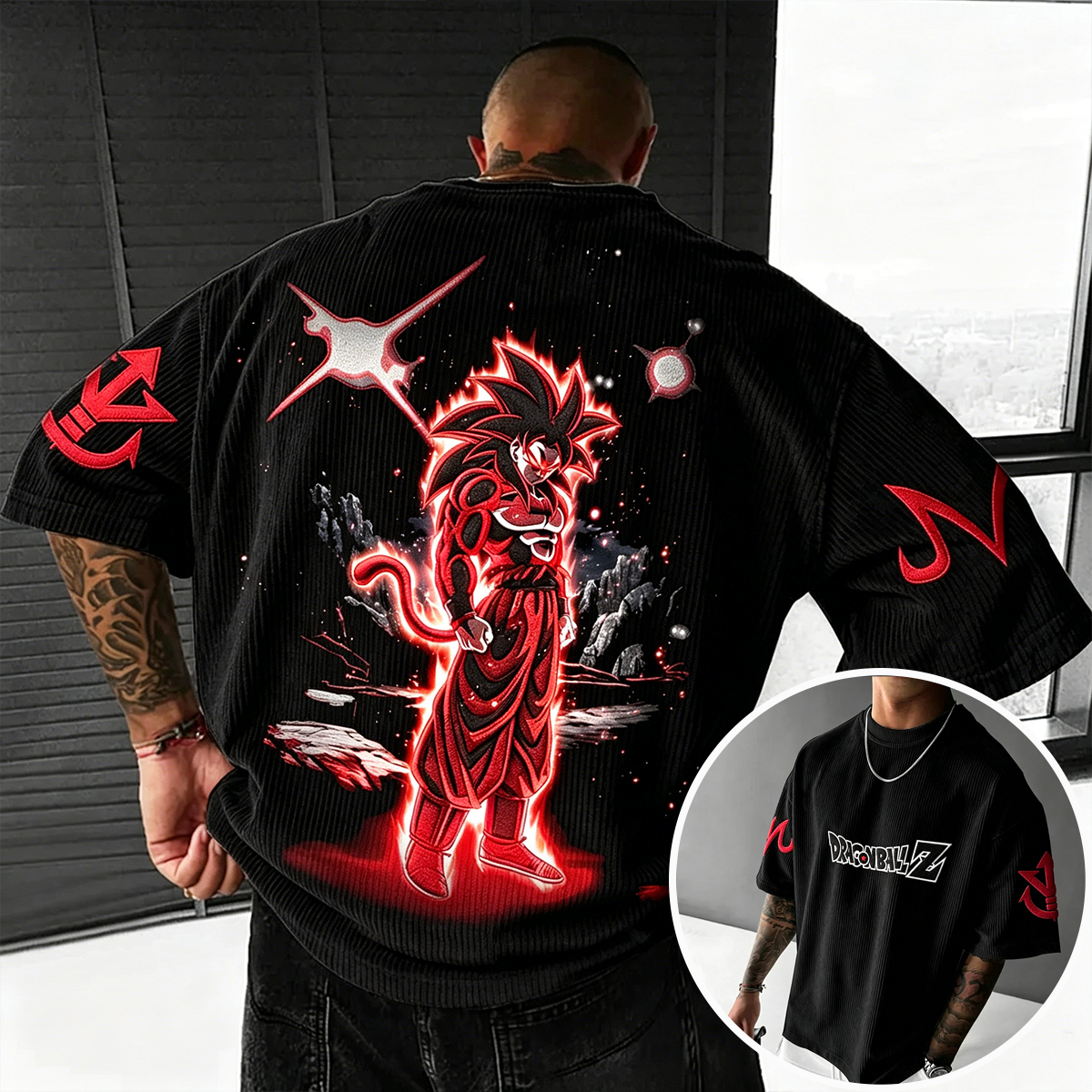 Dragon Ball Anime Vintage Waffle Knit T-Shirt