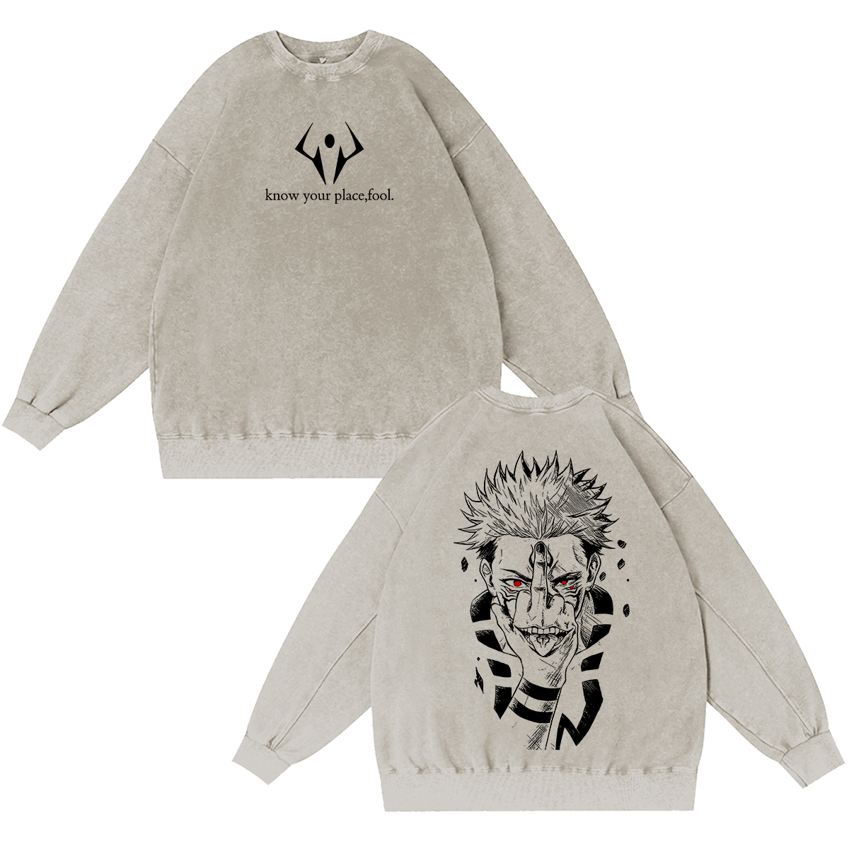 Jujutsu Kaisen :Ryomen Sukuna Vintage washed T-shirt/Crewneck/Hoodie