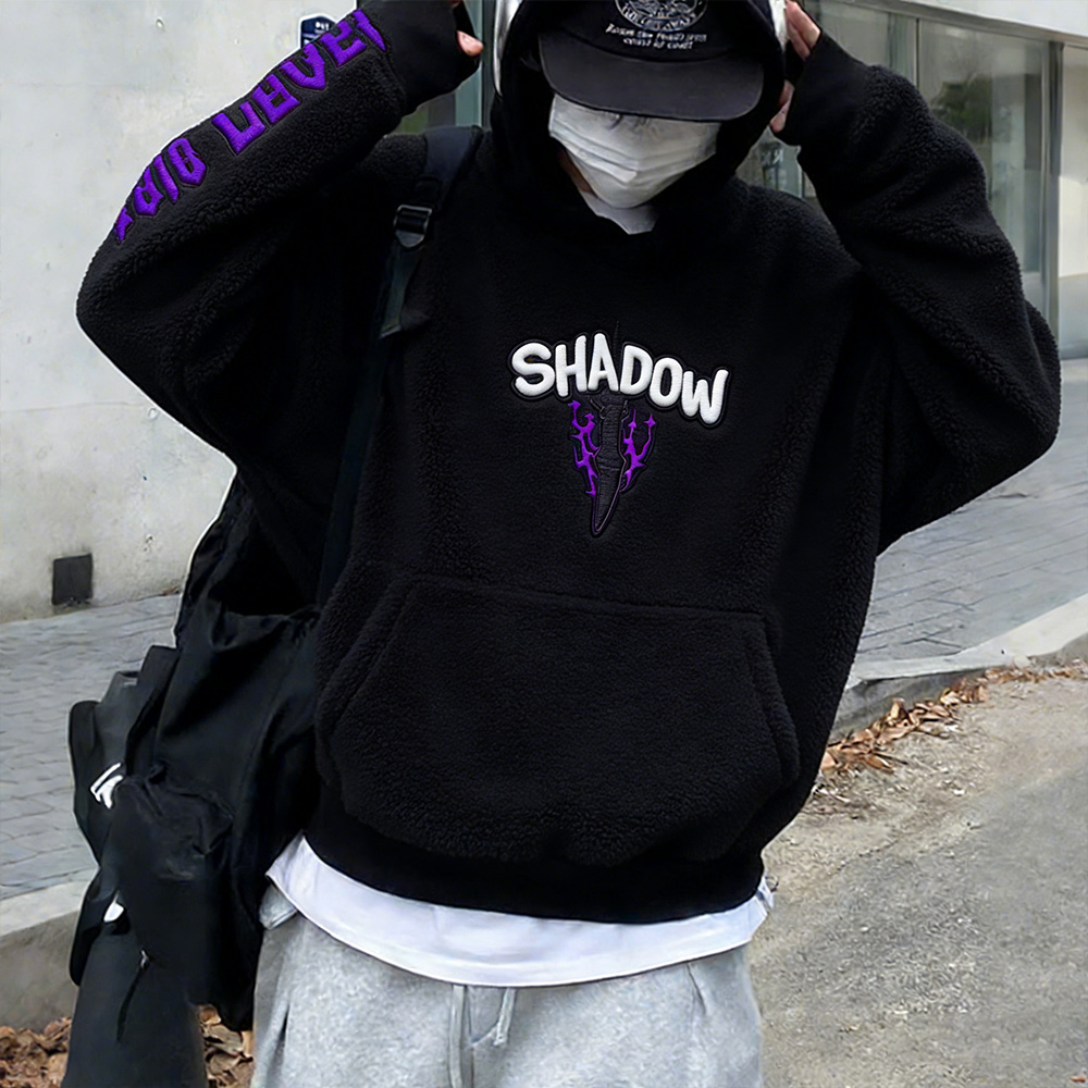  Solo Leveling Color Blocked Plush Hoodie