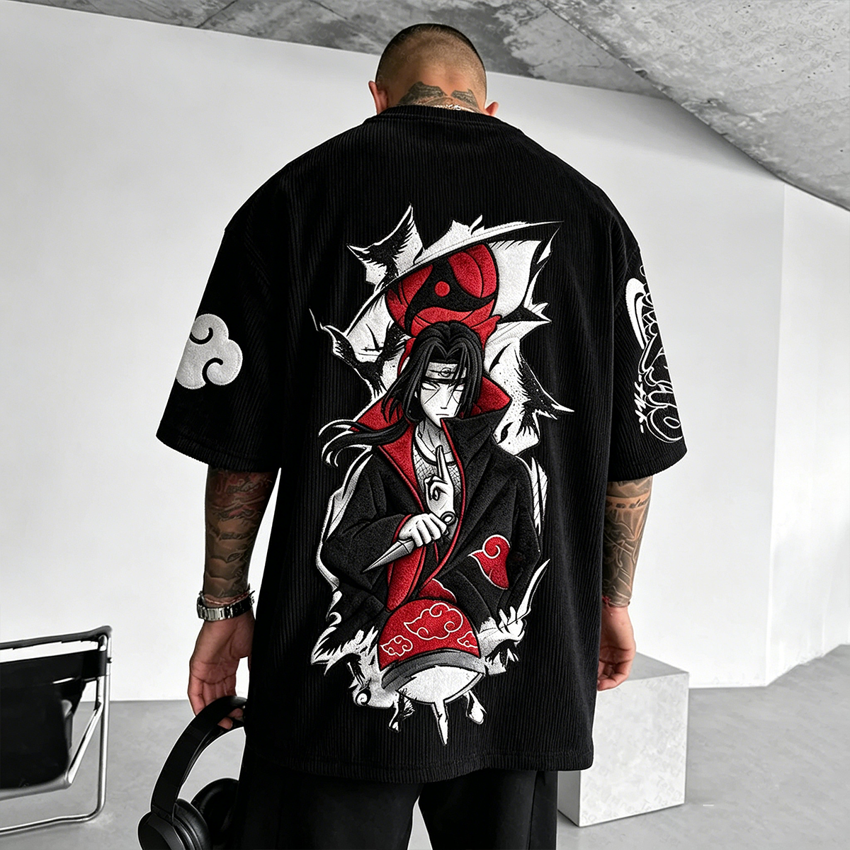 Uchiha Itachi Naruto Vintage Corduroy T-Shirt