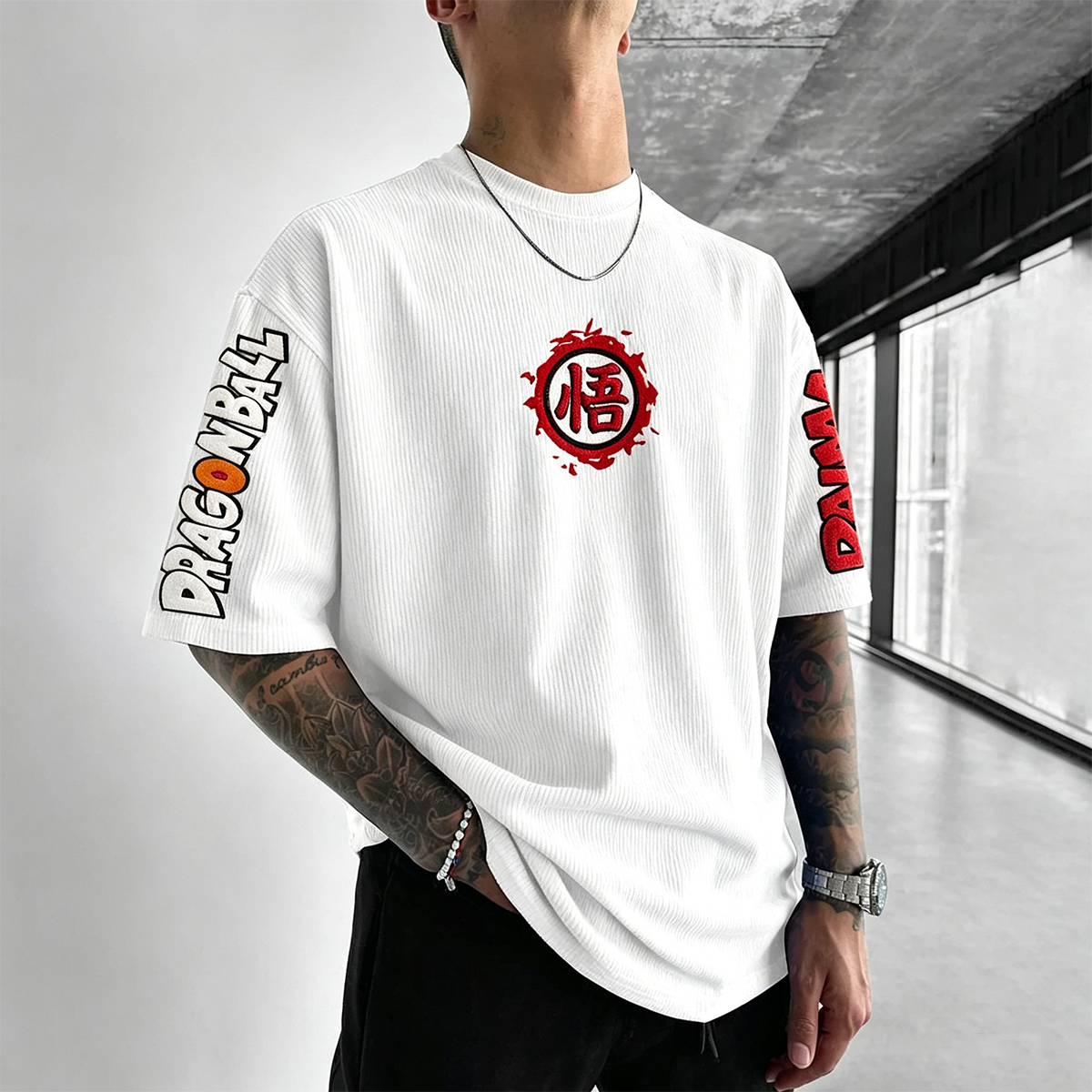 Dragon Ball Anime Vintage Waffle Knit T-Shirt