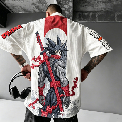 Dragon Ball Anime Vintage Waffle Knit T-Shirt