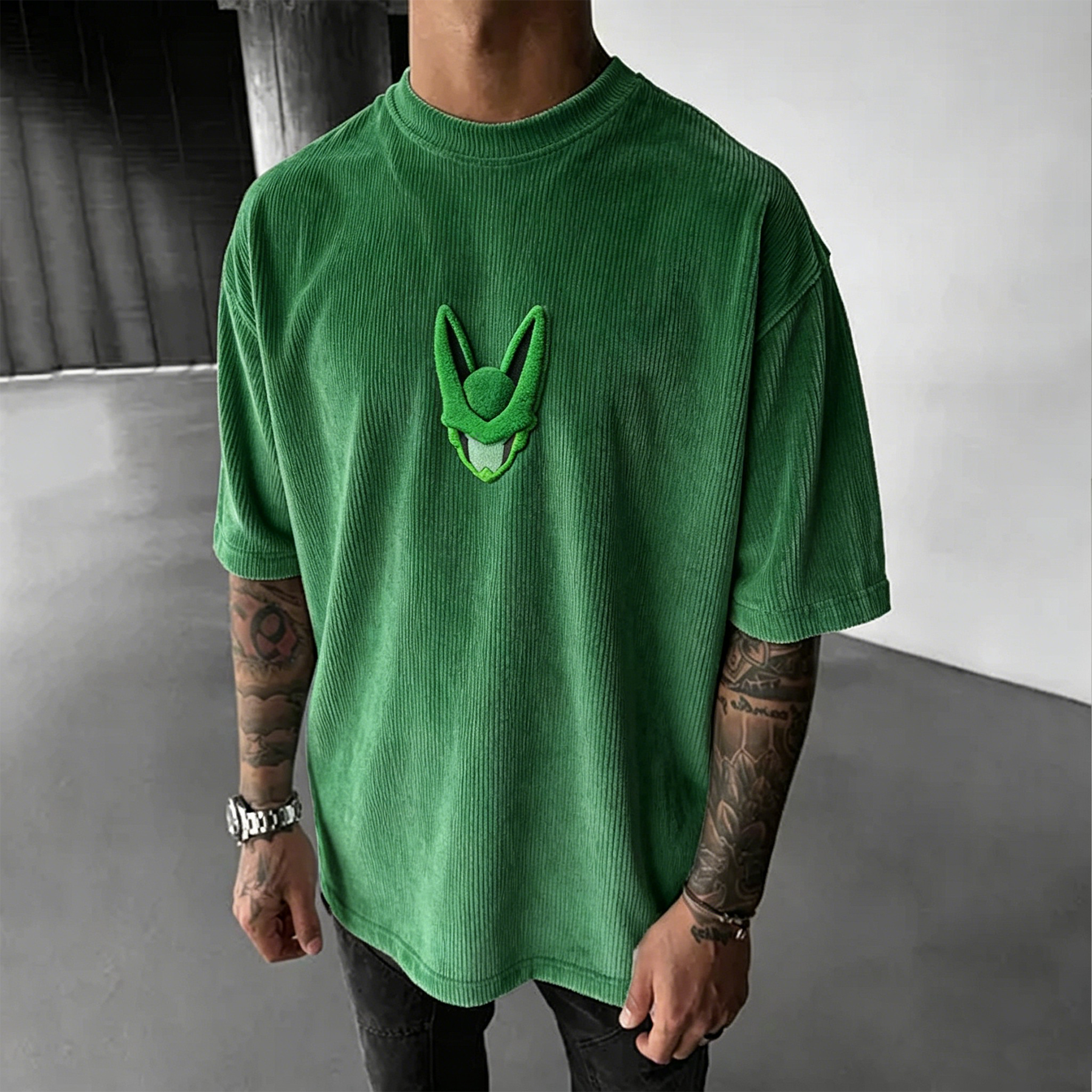 Cell Dragon Ball Z Anime Vintage Corduroy T-Shirt