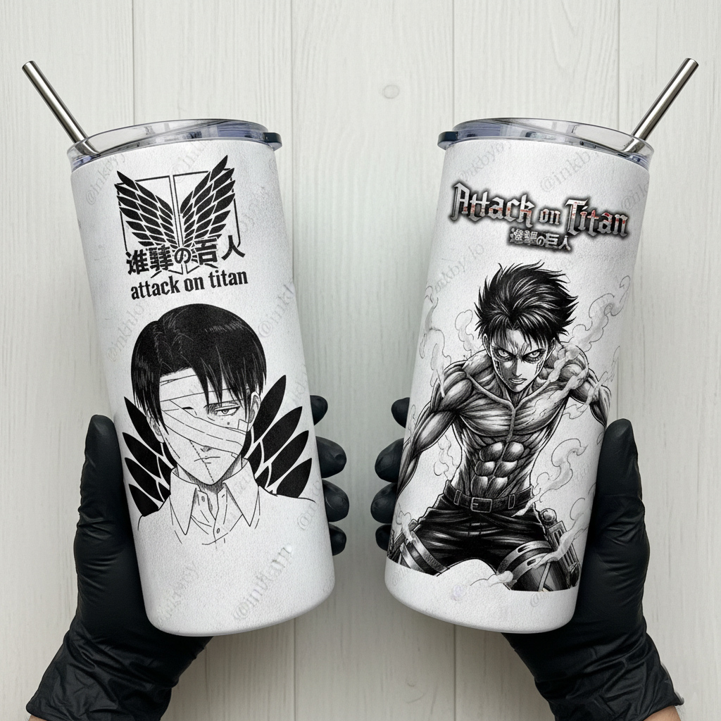 Attack on Titan Themed engraved Stanley Tumbler Cup