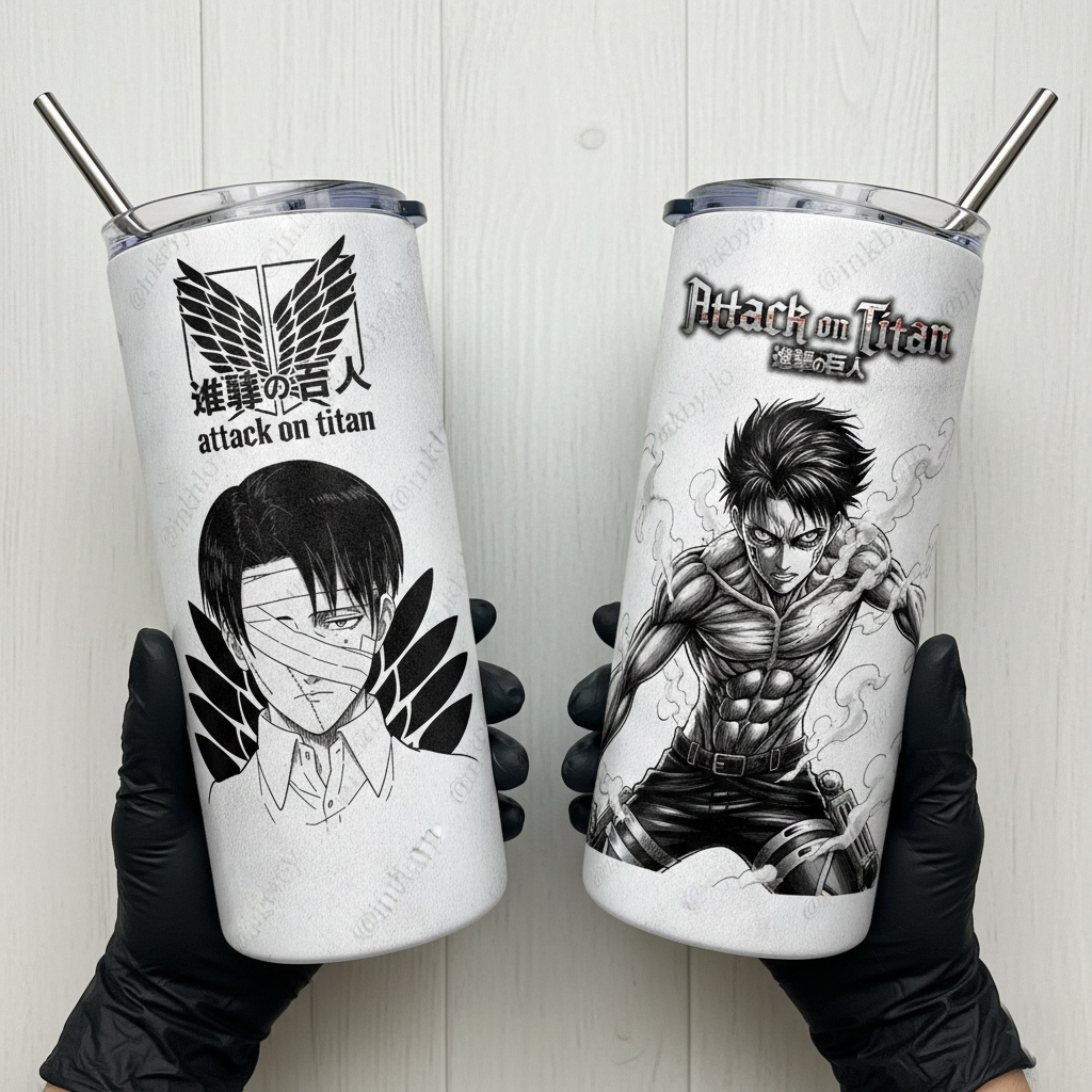 Attack on Titan Themed engraved Stanley Tumbler Cup
