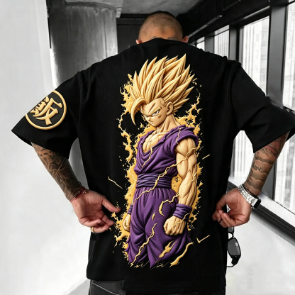 Dragon Ball Anime Vintage Waffle Knit T-Shirt