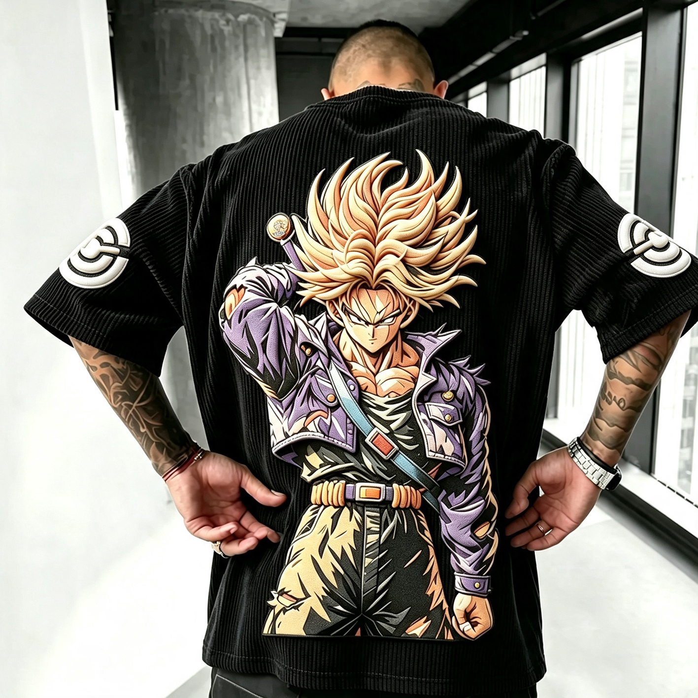 Future Trunks Dragon Ball Anime Vintage Waffle Knit T-Shirt