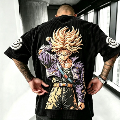 Future Trunks Dragon Ball Anime Vintage Waffle Knit T-Shirt