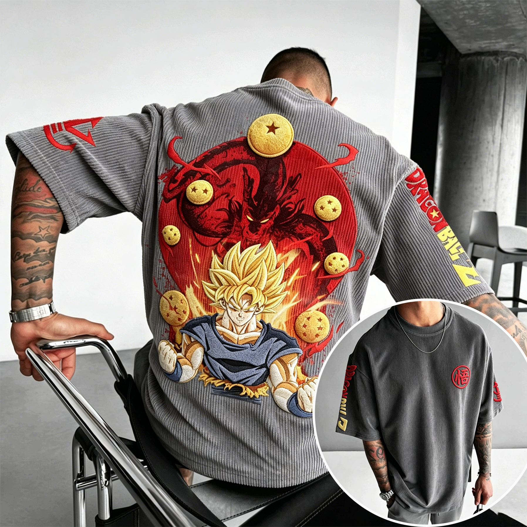 Dragon Ball Z Anime Vintage Corduroy T-Shirt