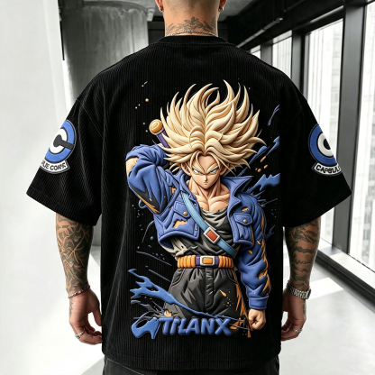 Future Trunks Dragon Ball Anime Vintage Waffle Knit T-Shirt