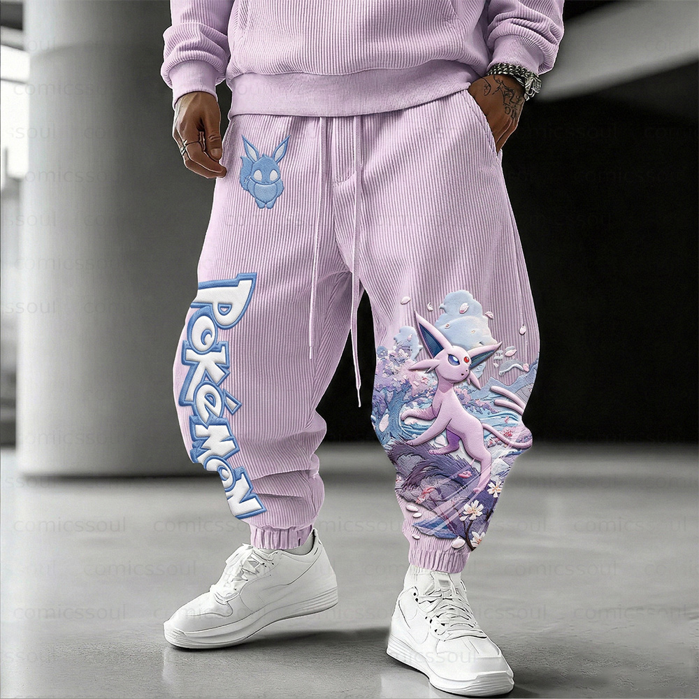 Pokémon color-blocked Corduroy Pants