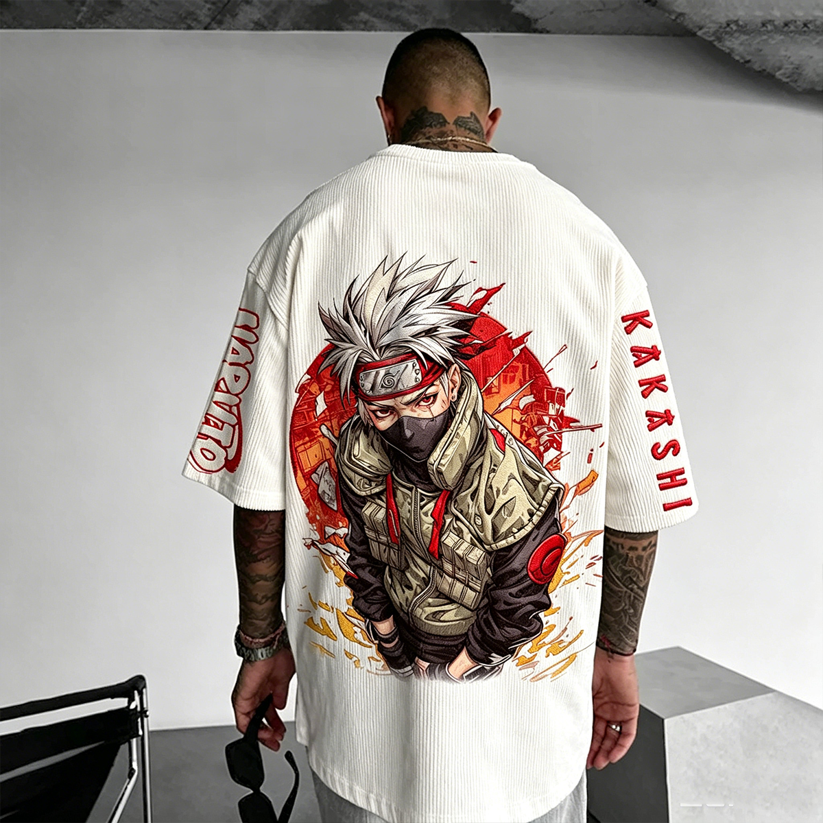 Kakashi Hatake Naruto Vintage Corduroy T-Shirt