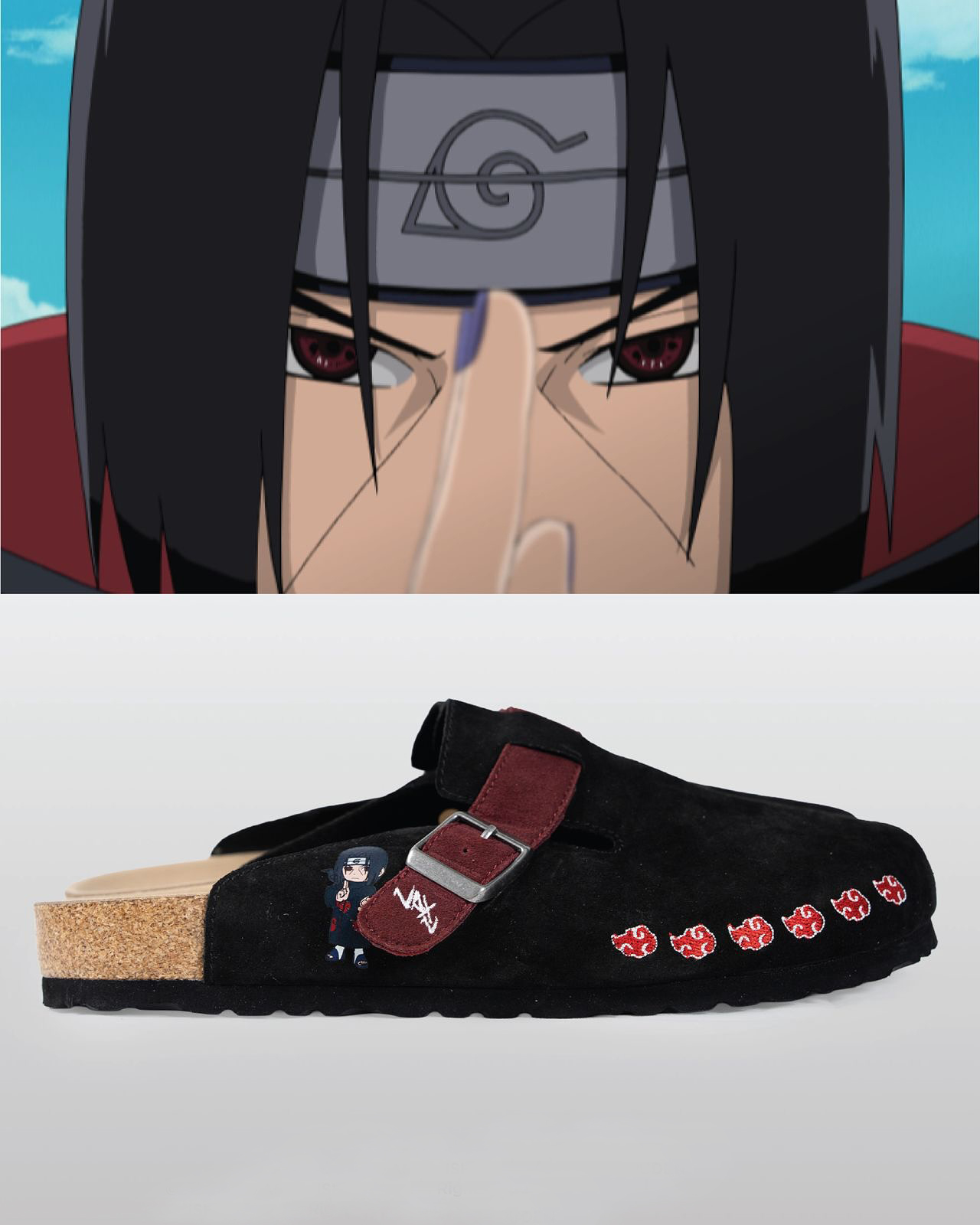 NARUTO Anime Unisex Boston Soft Footbed Suede Leather