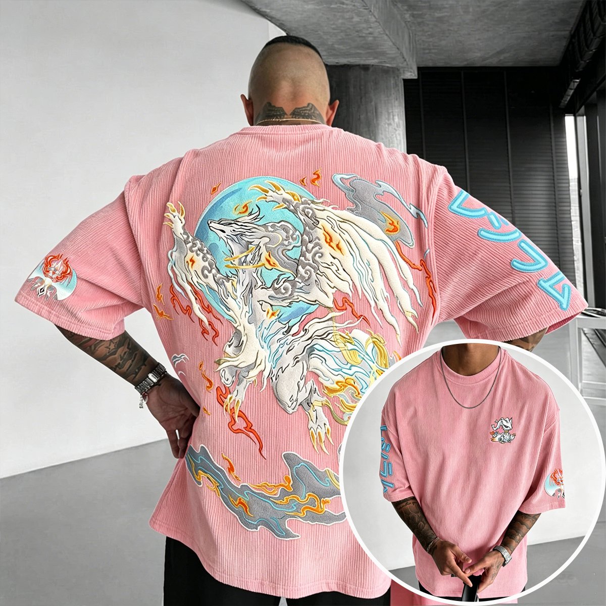 Pokémon Anime-Inspired Vintage Waffle Knit T-Shirt