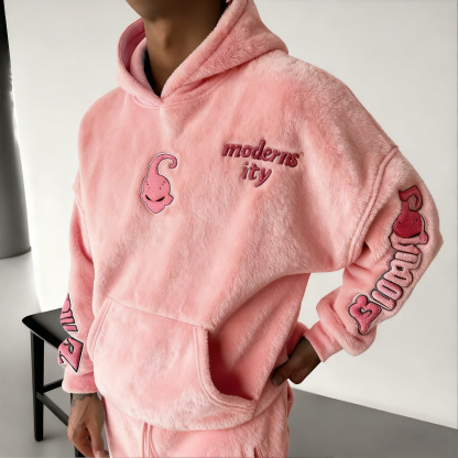 Dragon Ball Color Blocked Plush Hoodie