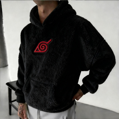 Naruto Color Blocked Plush Hoodie
