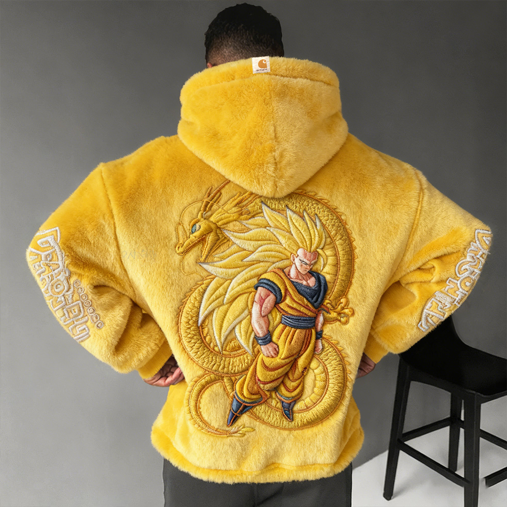 Dragon Ball Color Blocked Plush Hoodie